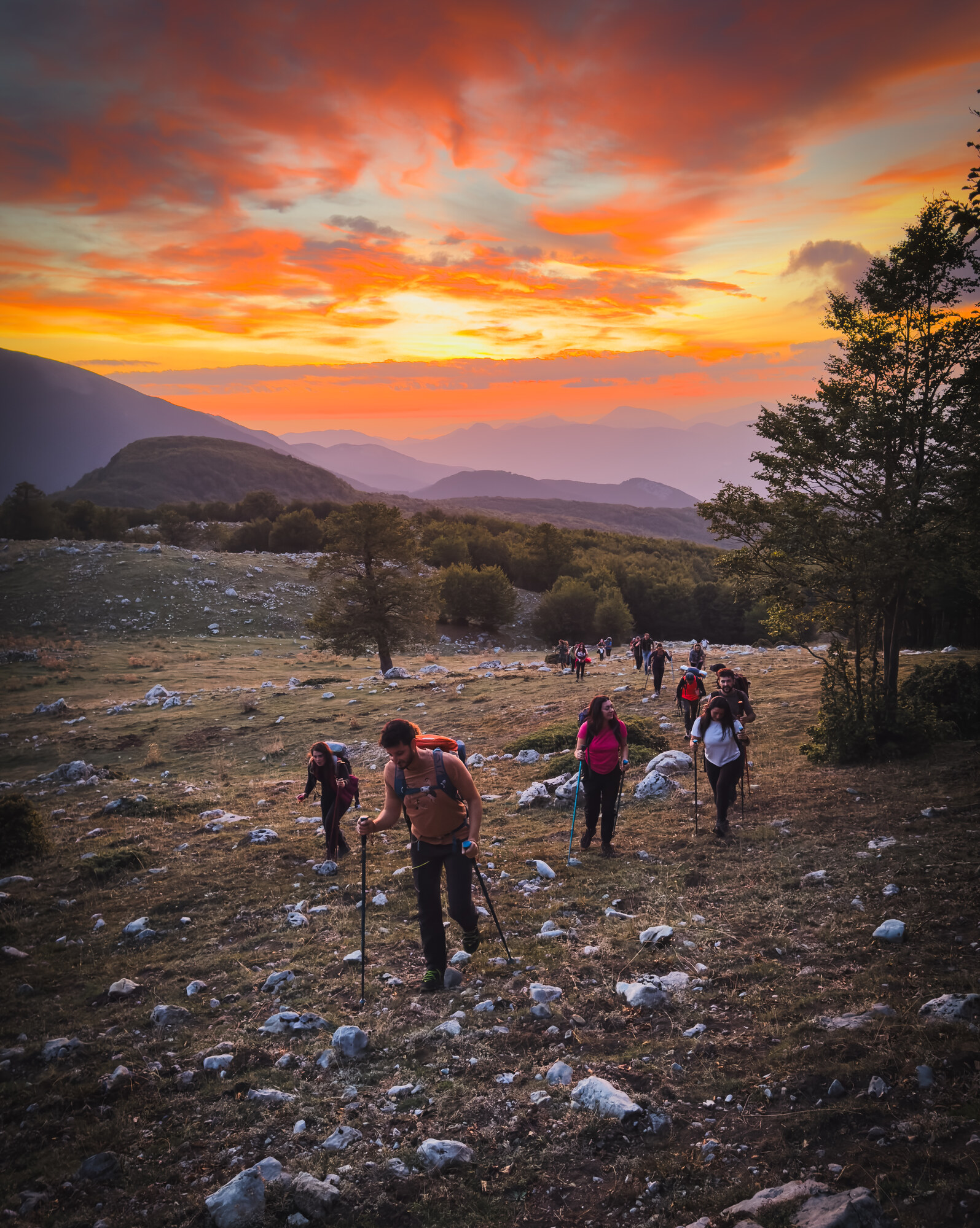 Pollino at sunset